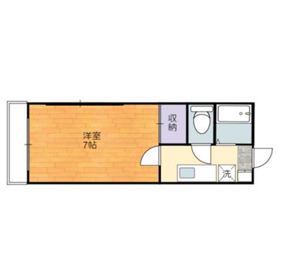 メゾン司A(1K/3階)の間取り写真