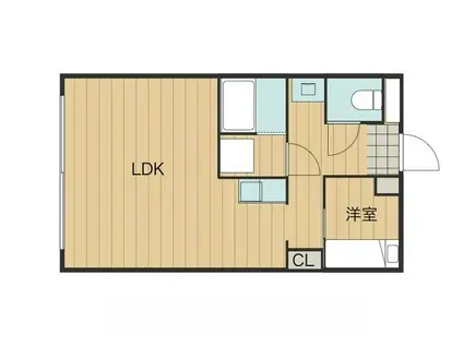 TOMIYO101(1LDK/3階)の間取り写真