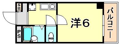 ビルドコンフォート(1K/5階)の間取り写真