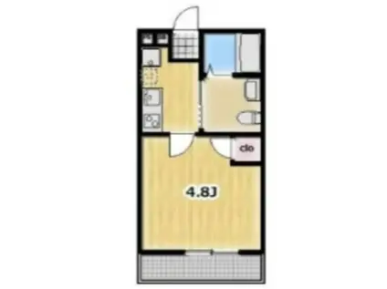 AMBITION西所沢(1K/2階)の間取り写真