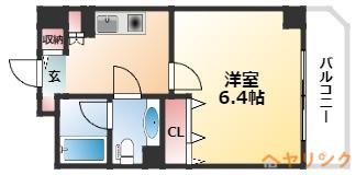 アール押切(1K/5階)の間取り写真