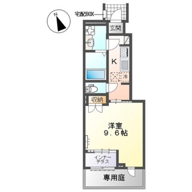 川口市大字安行領根岸(1K/1階)の間取り写真