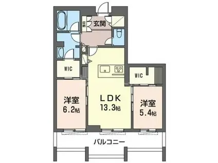 フォレナ(2LDK/4階)の間取り写真