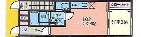 エスポワール桜(1LDK/1階)の間取り写真