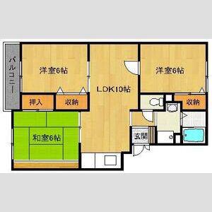 ヴァンベールCASA(3LDK/2階)の間取り写真