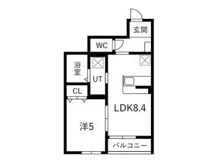 GRAN CLASS V(1LDK/1階)の間取り写真