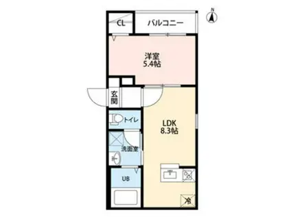 アレクサンダープラッツ金山アレクサンダープラ(1LDK/1階)の間取り写真