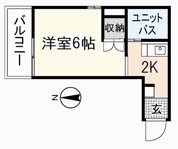 PETIT PAS大芝(1K/2階)の間取り写真