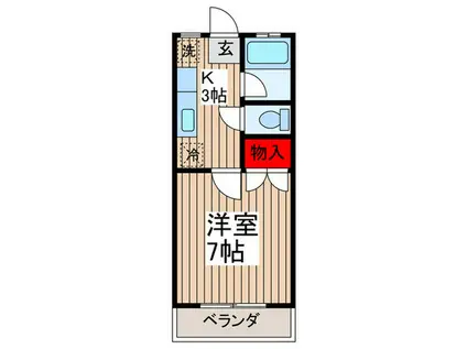 ニューライフ越塚(1K/2階)の間取り写真