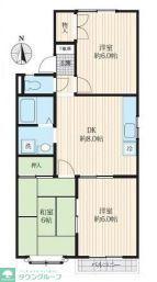 クレスト藤沢弐番館(3DK/1階)の間取り写真