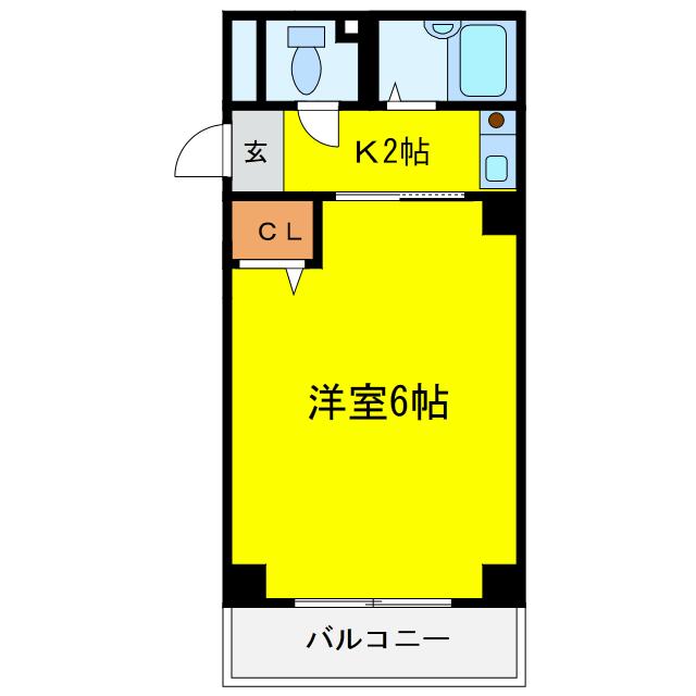 ロケット マンション(1K/5階)の間取り写真