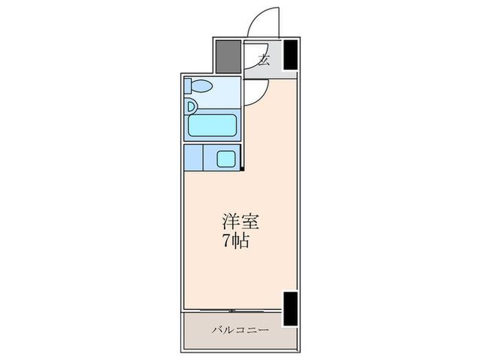 ラフィネ赤坂(ワンルーム/2階)の間取り写真