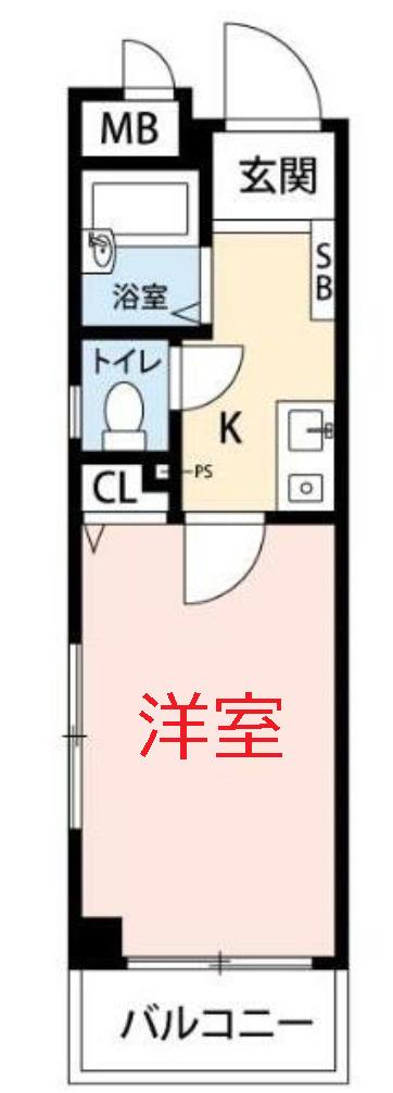 プレール新橋(1K/5階)の間取り写真