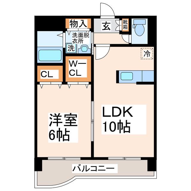 BRILLANTE PIAZZA(1LDK/3階)の間取り写真