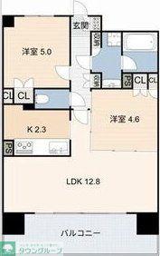 オープンレジデンシア金山(2LDK/7階)の間取り写真