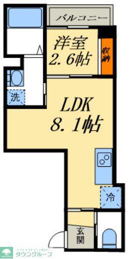 コンフォール川口(1LDK/3階)の間取り写真