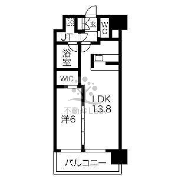 グランカーサ難波元町(1LDK/7階)の間取り写真