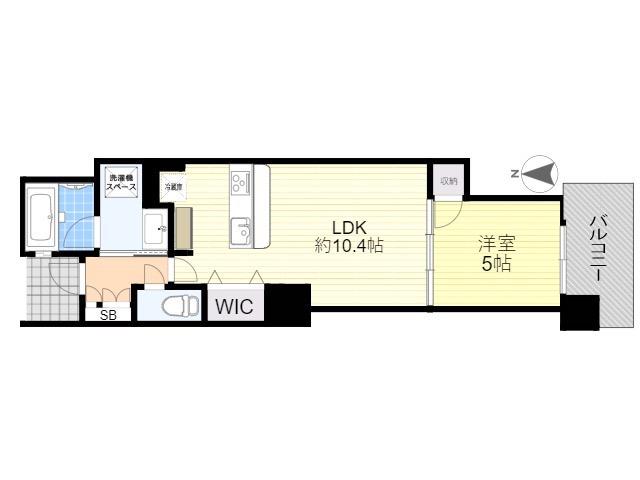 CONOE本町通(1LDK/4階)の間取り写真