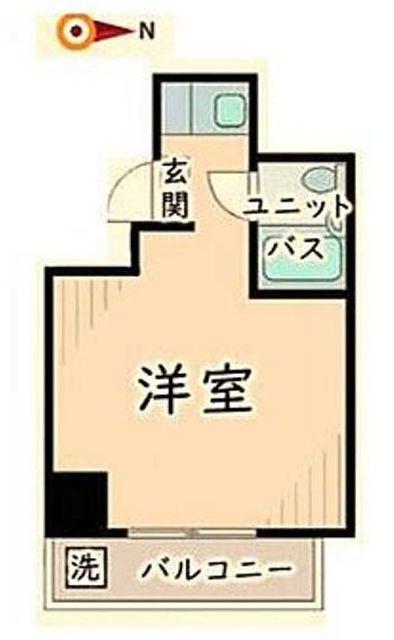 クリスタル亀戸(ワンルーム/5階)の間取り写真