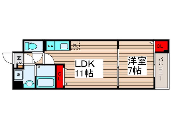 スアヴィス舎人(1LDK/1階)の間取り写真