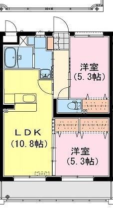 シャルテハイムIII(2LDK/1階)の間取り写真