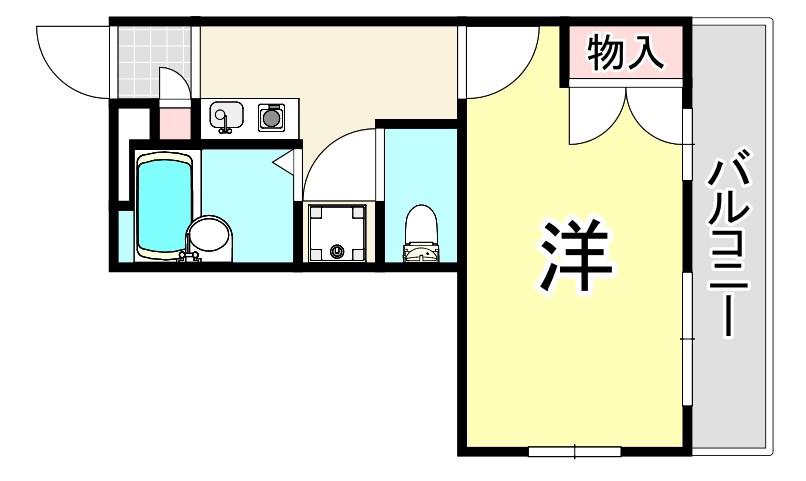 レオパレスみその(1K/1階)の間取り写真
