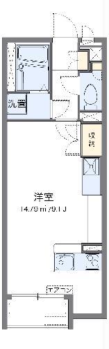 ミランダ十塚(ワンルーム/1階)の間取り写真