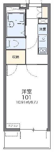 レオパレスアーバン国立(1K/4階)の間取り写真