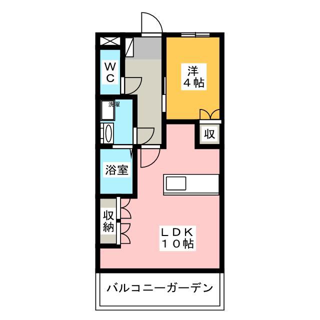 WISTERIA VILLAGE(1LDK/1階)の間取り写真