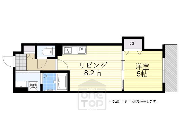 クリエオーレ箕輪(1LDK/3階)の間取り写真