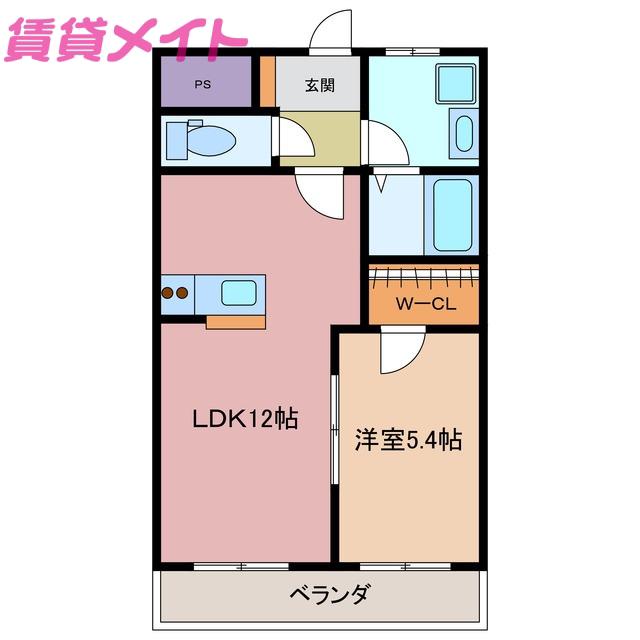 プレステージ千種B(1LDK/1階)の間取り写真