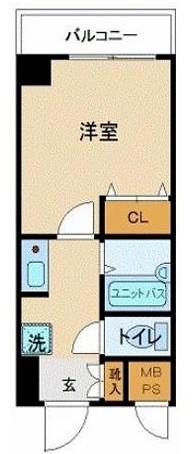 スカイコート蒲田駅前(1K/2階)の間取り写真
