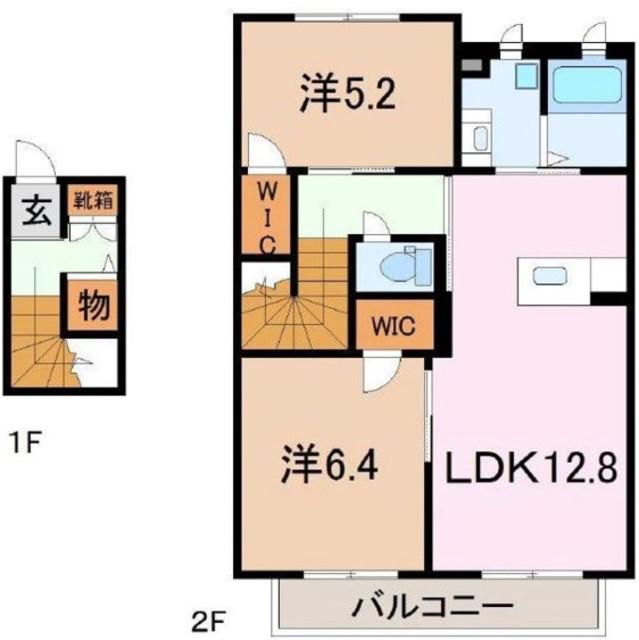 イル・フィオーレ(2LDK/2階)の間取り写真