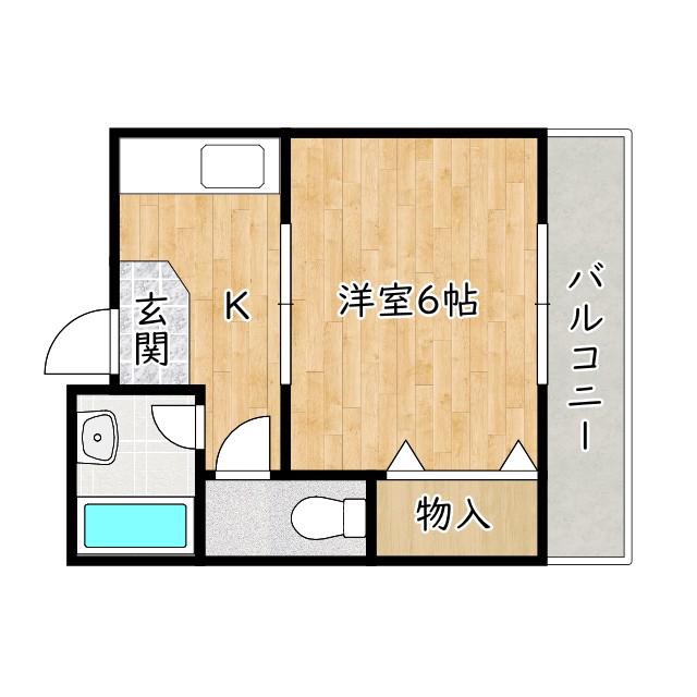 森井マンション(1K/3階)の間取り写真