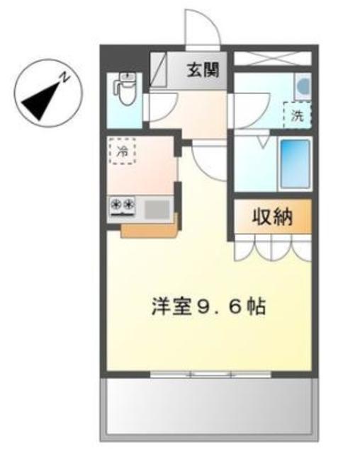 メルヴェーユ如月(1K/1階)の間取り写真