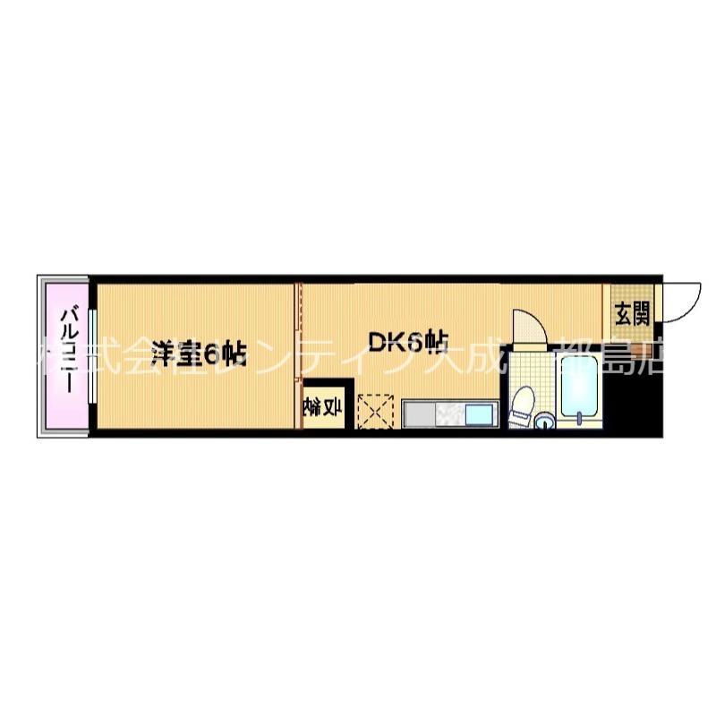 エクセレントコーポ(1DK/4階)の間取り写真