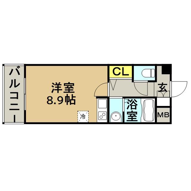 NO62 TOWERS AVANTGARE博多(1K/18階)の間取り写真