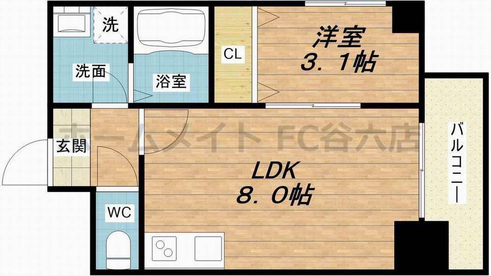 GRAND STEADY新梅田(1LDK/5階)の間取り写真