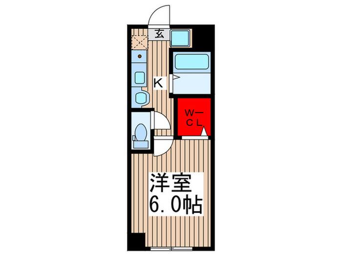 パインズ西所沢(1K/2階)の間取り写真