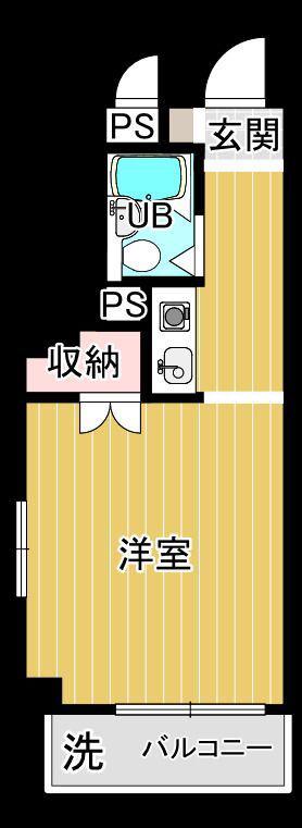 FK上原(ワンルーム/2階)の間取り写真