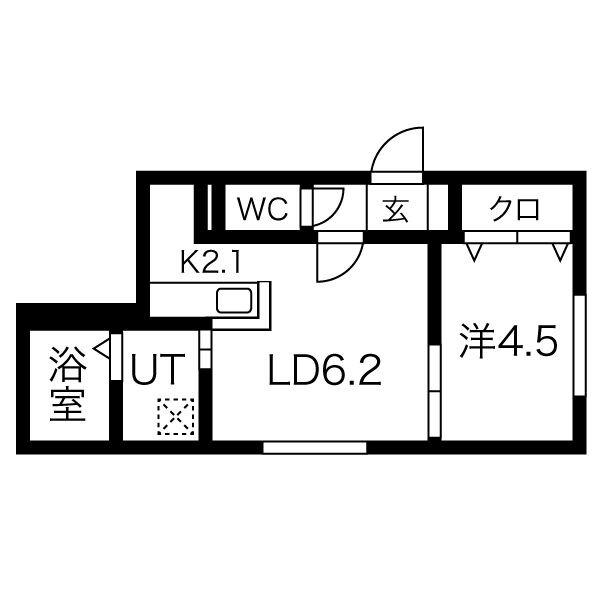 LOUIS I(1LDK/3階)の間取り写真