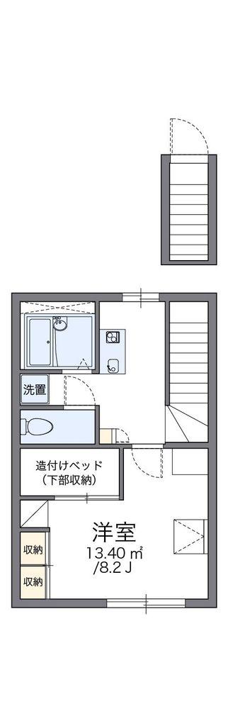 レオパレス四郎丸(1K/2階)の間取り写真