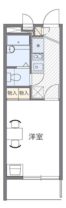 QUATRE(1K/3階)の間取り写真
