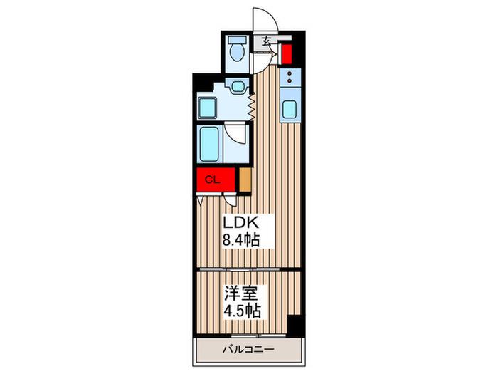 NK氷川マンション(1LDK/4階)の間取り写真