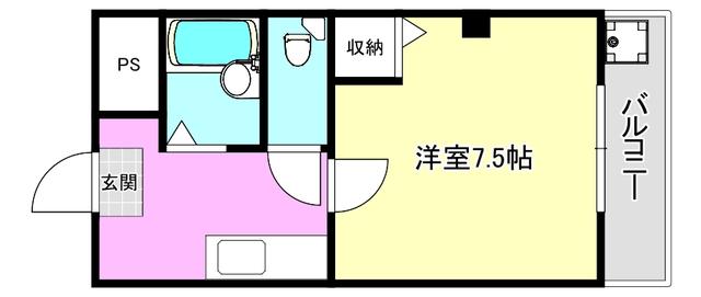 エンジェリマンション(1K/2階)の間取り写真