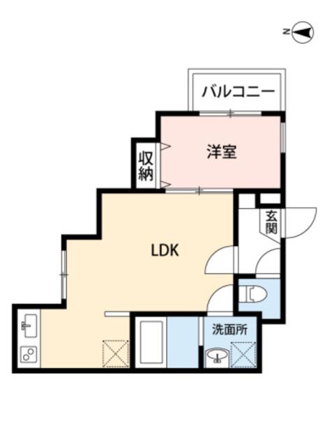 リベルタ雑餉隈駅前(1LDK/3階)の間取り写真