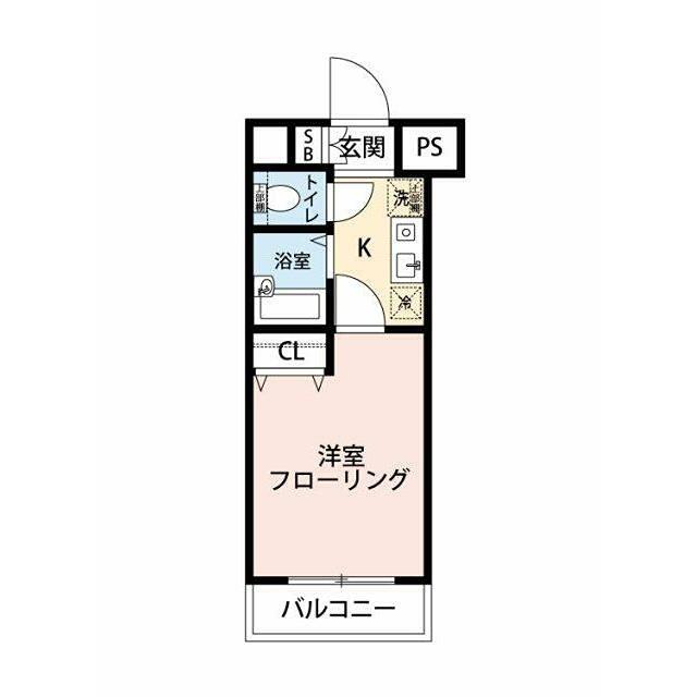 マイナビSTAYミライエ三軒茶屋2丁目(1K/6階)の間取り写真