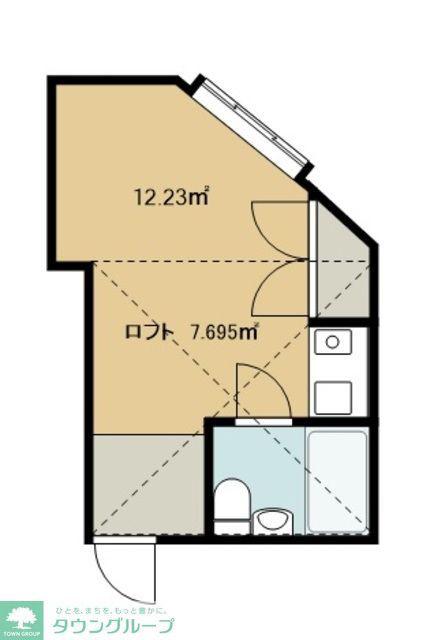 エイト砂川(ワンルーム/3階)の間取り写真