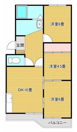 ICコーポ彦尾(3LDK/1階)の間取り写真