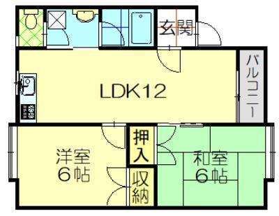 ピアネス日吉(2LDK/2階)の間取り写真